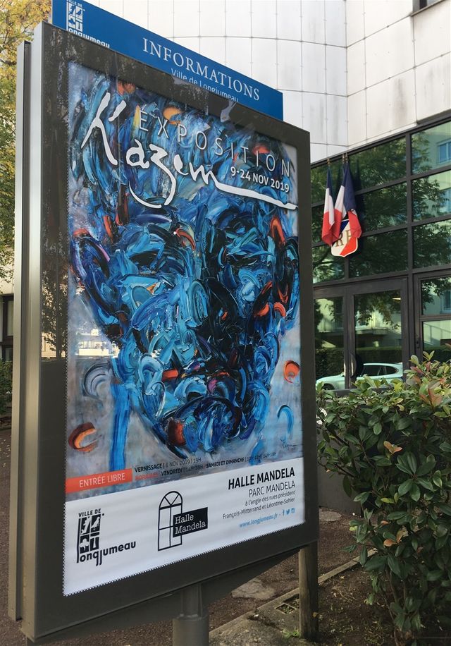 Bientôt l’expo Kazem ! En attendant, on peut admirer son affiche dans les rues de Longjumeau.